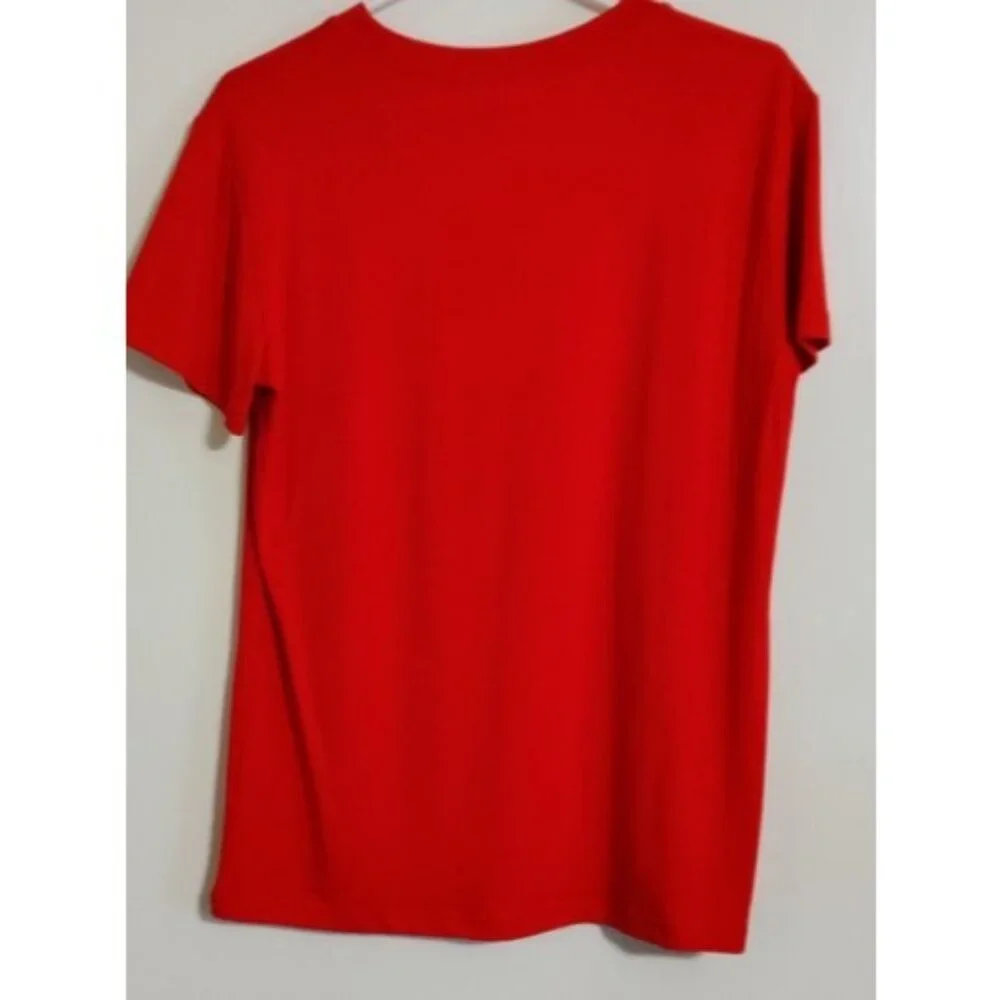 Christmas T-Shirt Medium NWOT Womens MERRY AND BRIGHT - Picture 4 of 9